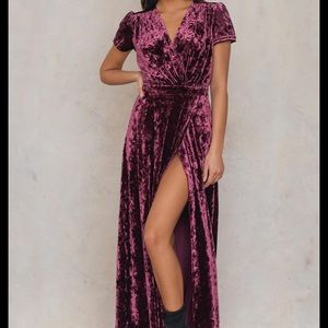 Velvet long dress